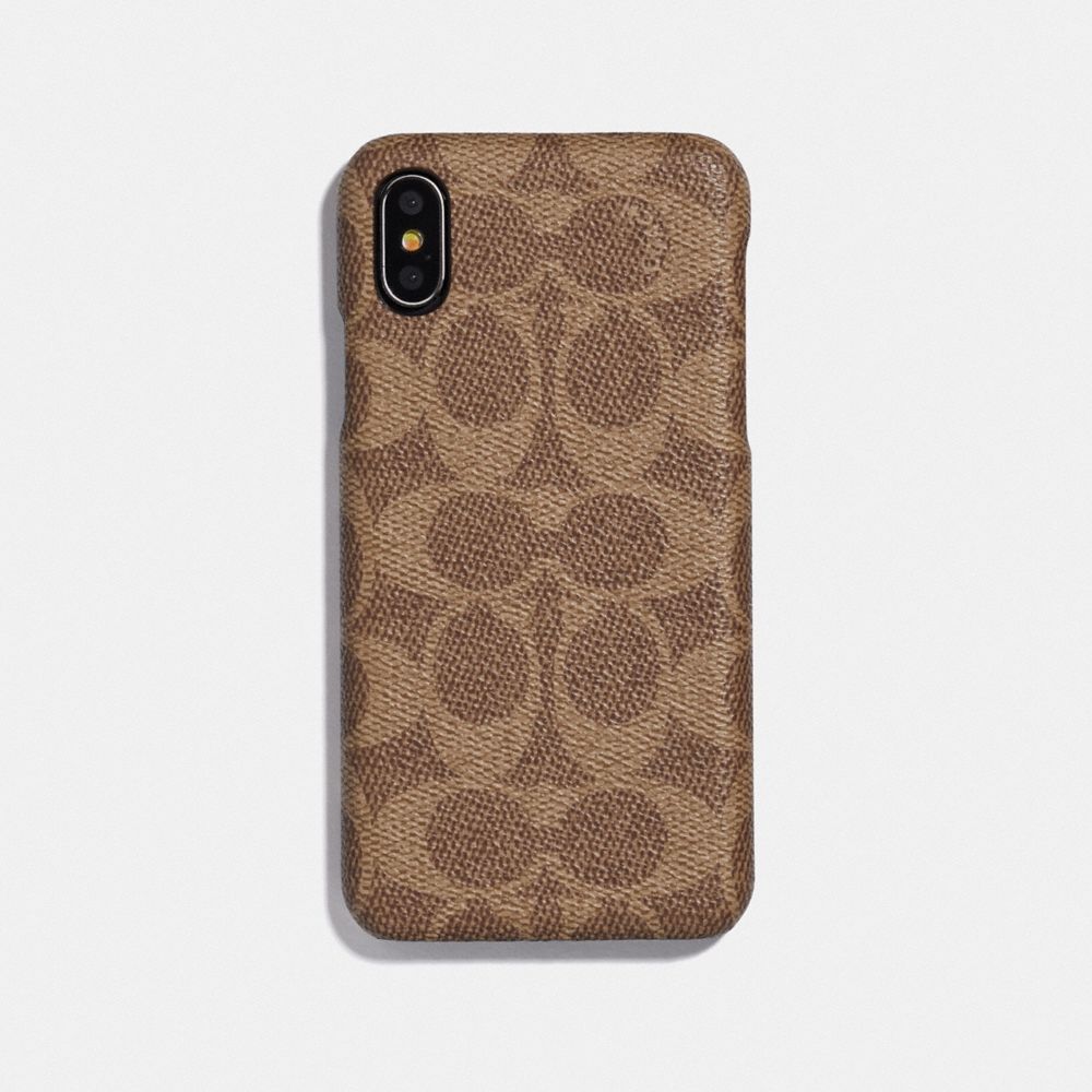 COACH 78508 Iphone X/xs Case In Signature Canvas TAN