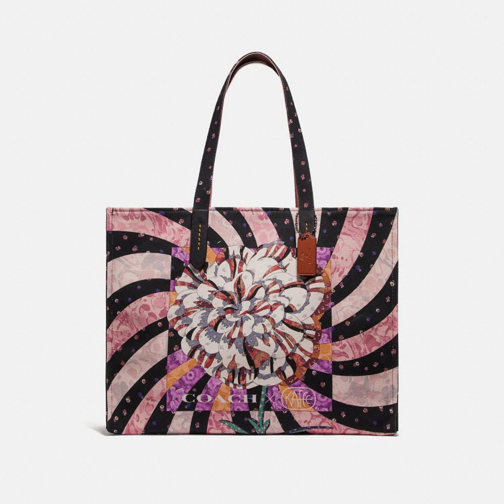 COACH 78511 Tote 42 With Kaffe Fassett Print CREAM/PEWTER