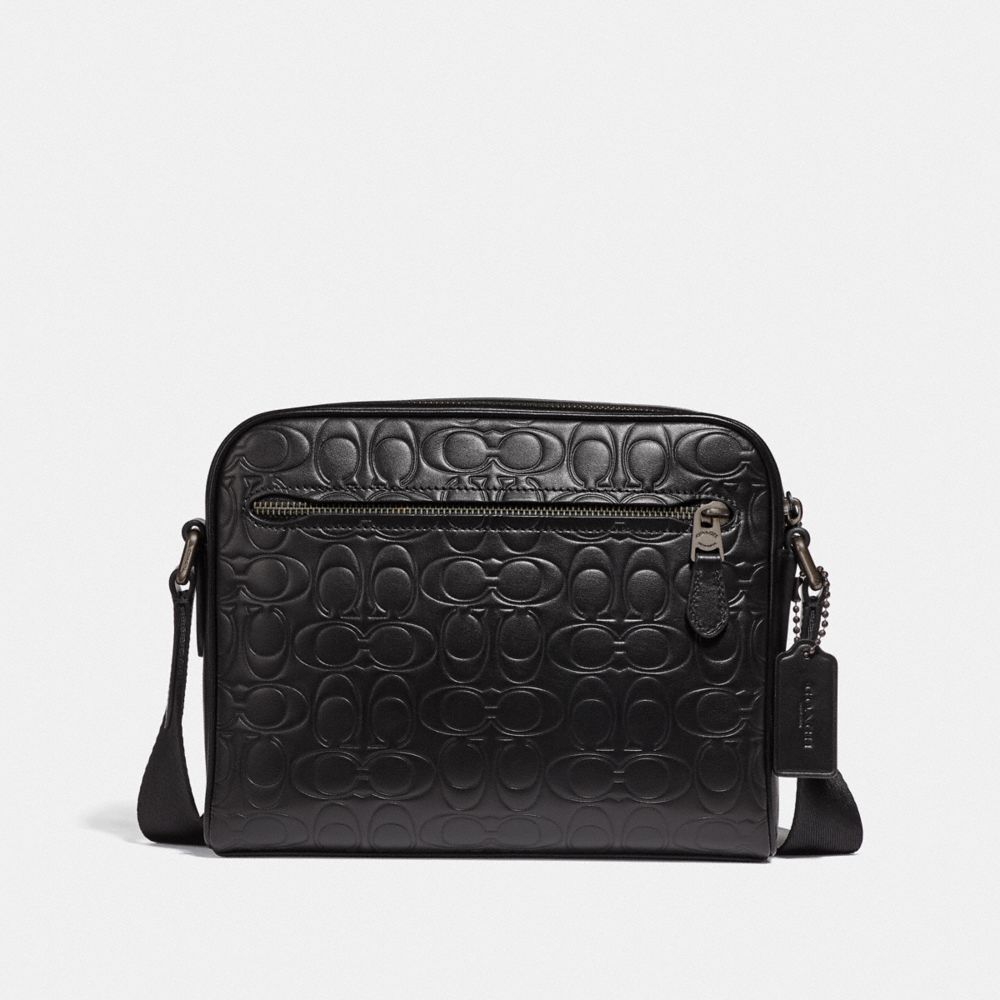 COACH 78514 Metropolitan Soft Camera Bag In Signature Leather BLACK ANTIQUE NICKEL/BLACK