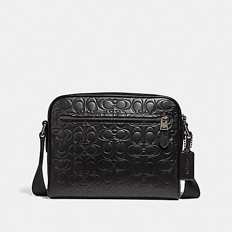 COACH 78514 Metropolitan Soft Camera Bag In Signature Leather Black Antique Nickel/Black