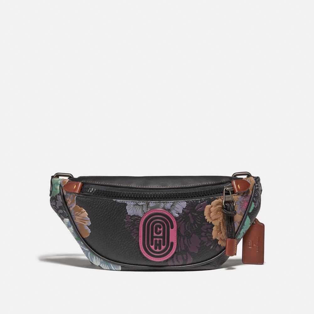 COACH 78561 Mini Rivington Belt Bag With Kaffe Fassett Print V5/BLACK MULTI