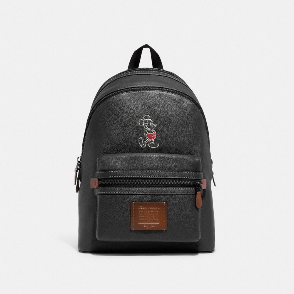 COACH 78564 Disney X Coach Academy Backpack With Mickey BLACK COPPER/BLACK