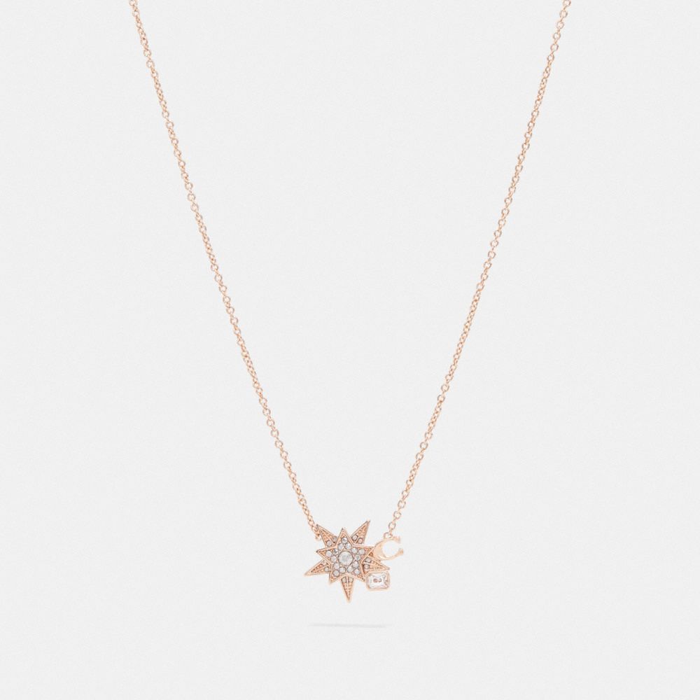 COACH 78582 COMPLIMENTARY NECKLACE ROSE-GOLD/GREY