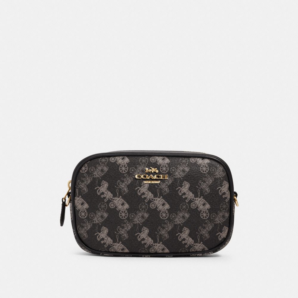COACH 78603 Convertible Belt Bag With Horse And Carriage Print IM/BLACK GREY MULTI