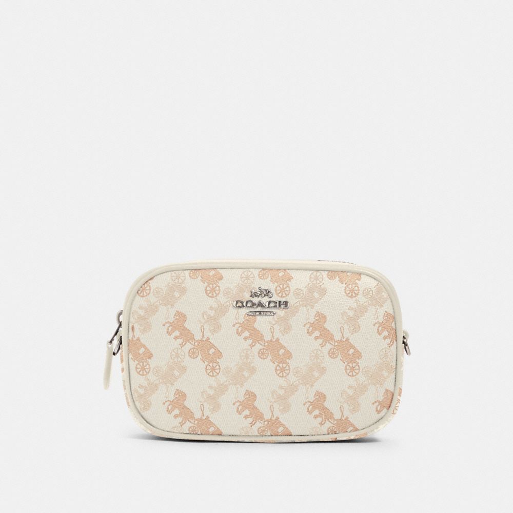 CONVERTIBLE BELT BAG WITH HORSE AND CARRIAGE PRINT - SV/CREAM BEIGE MULTI - COACH 78603