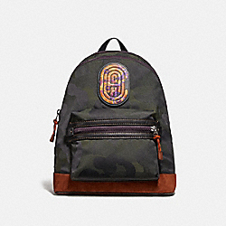 COACH 78614 Academy Backpack With Wild Beast Print And Kaffe Fassett Coach Patch JI/MILITARY WILD BEAST
