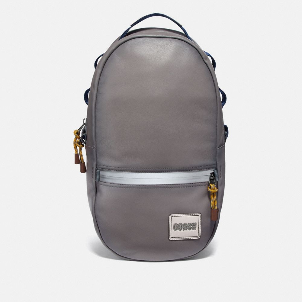 COACH 78829 Pacer Backpack With Coach Patch BLACK COPPER/HEATHER GREY
