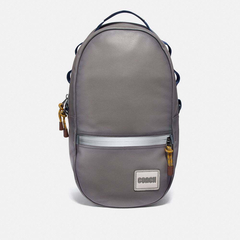 COACH 78829 PACER BACKPACK WITH COACH PATCH BLACK COPPER/HEATHER GREY