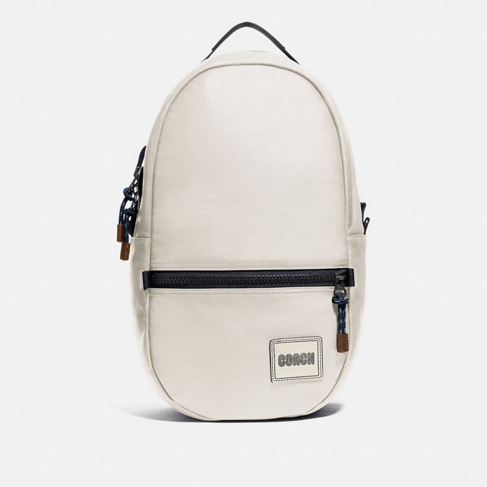 PACER BACKPACK WITH COACH PATCH - 78830 - BLACK COPPER/CHALK
