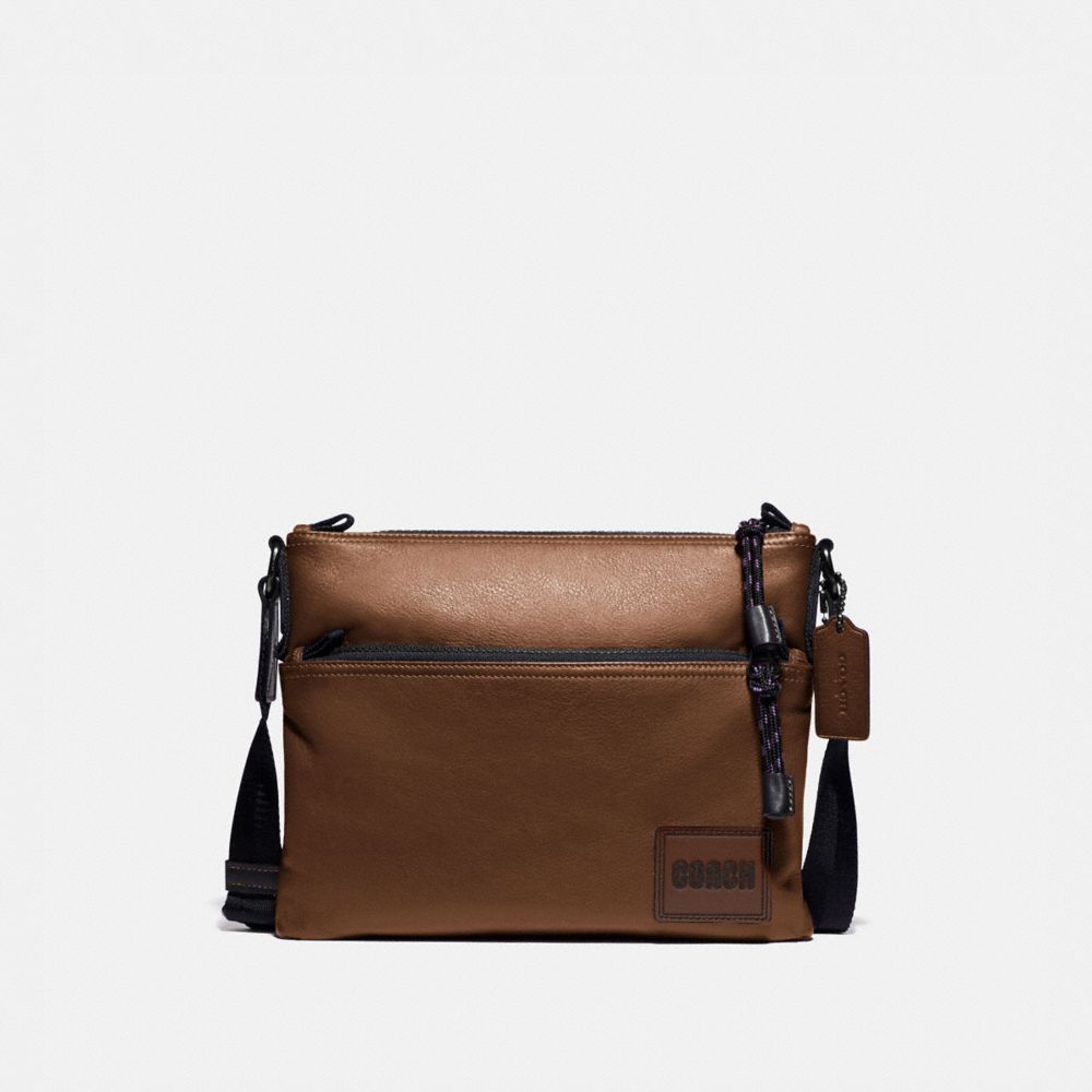 Pacer Crossbody With Coach Patch - 78834 - SADDLE/BLACK COPPER