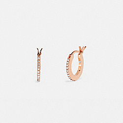 Pave Huggie Earrings - 78837 - Rose Gold/Peach