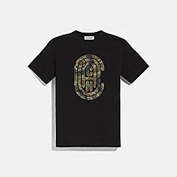 COACH 78874 Coach T-shirt With Kaffe Fassett Print BLACK
