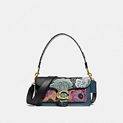 COACH TABBY SHOULDER BAG 26 IN SIGNATURE CANVAS WITH KAFFE FASSETT PRINT - V5/TAN PURPLE MULTI - 79000