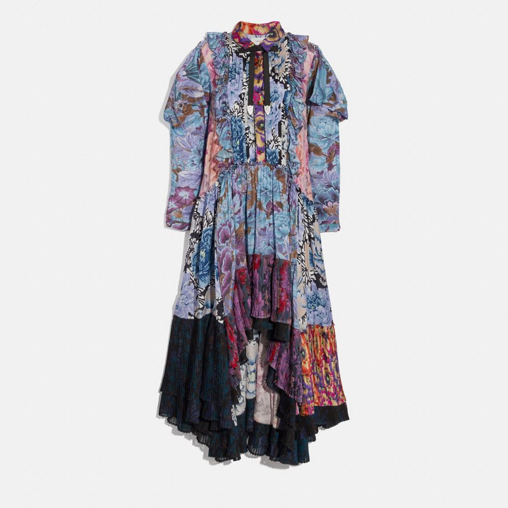 PATCHWORK DRESS WITH KAFFE FASSETT PRINT - 79040 - MULTI