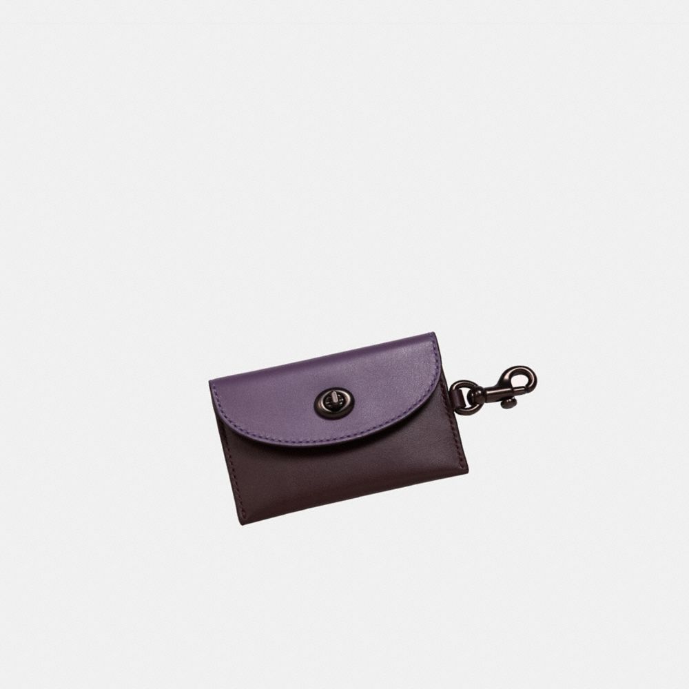 Turnlock Card Case in Colorblock - DUSTY LAVENDER MULTI - COACH 79232G