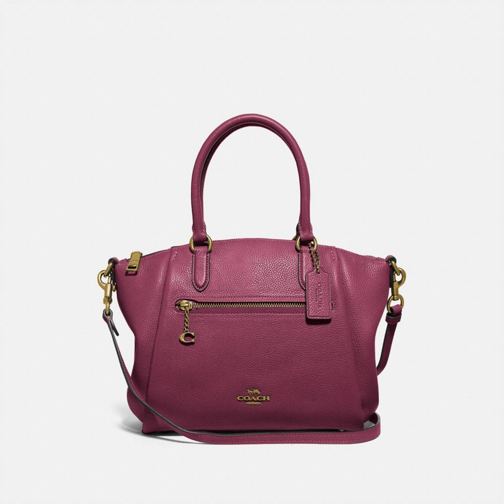 COACH 79316 Elise Satchel GOLD/BLACK CHERRY