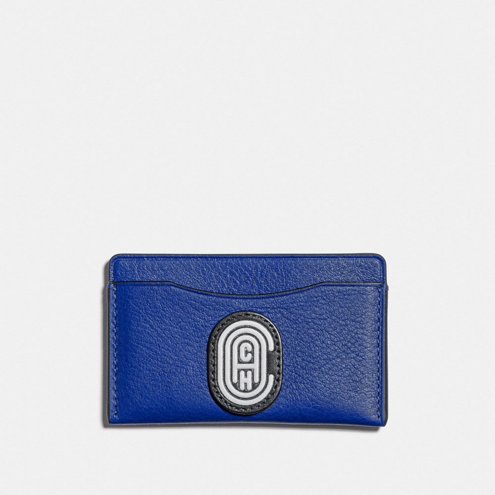 COACH 79386 Small Card Case With Reflective Coach Patch SPORT BLUE/SILVER