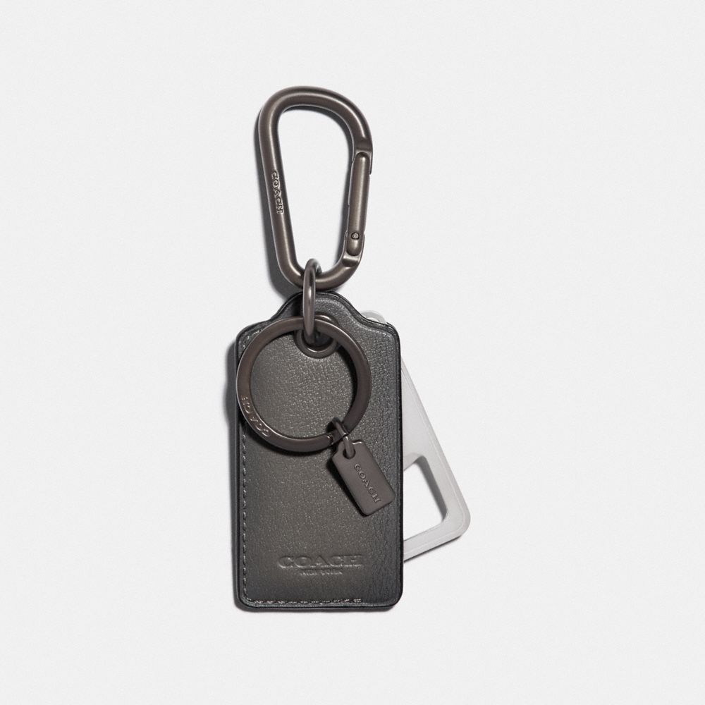 COACH 79387 Bottle Opener Key Fob GREY/SILVER