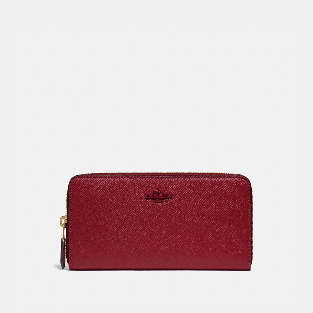 COACH 79426 Accordion Zip Wallet B4/DEEP RED