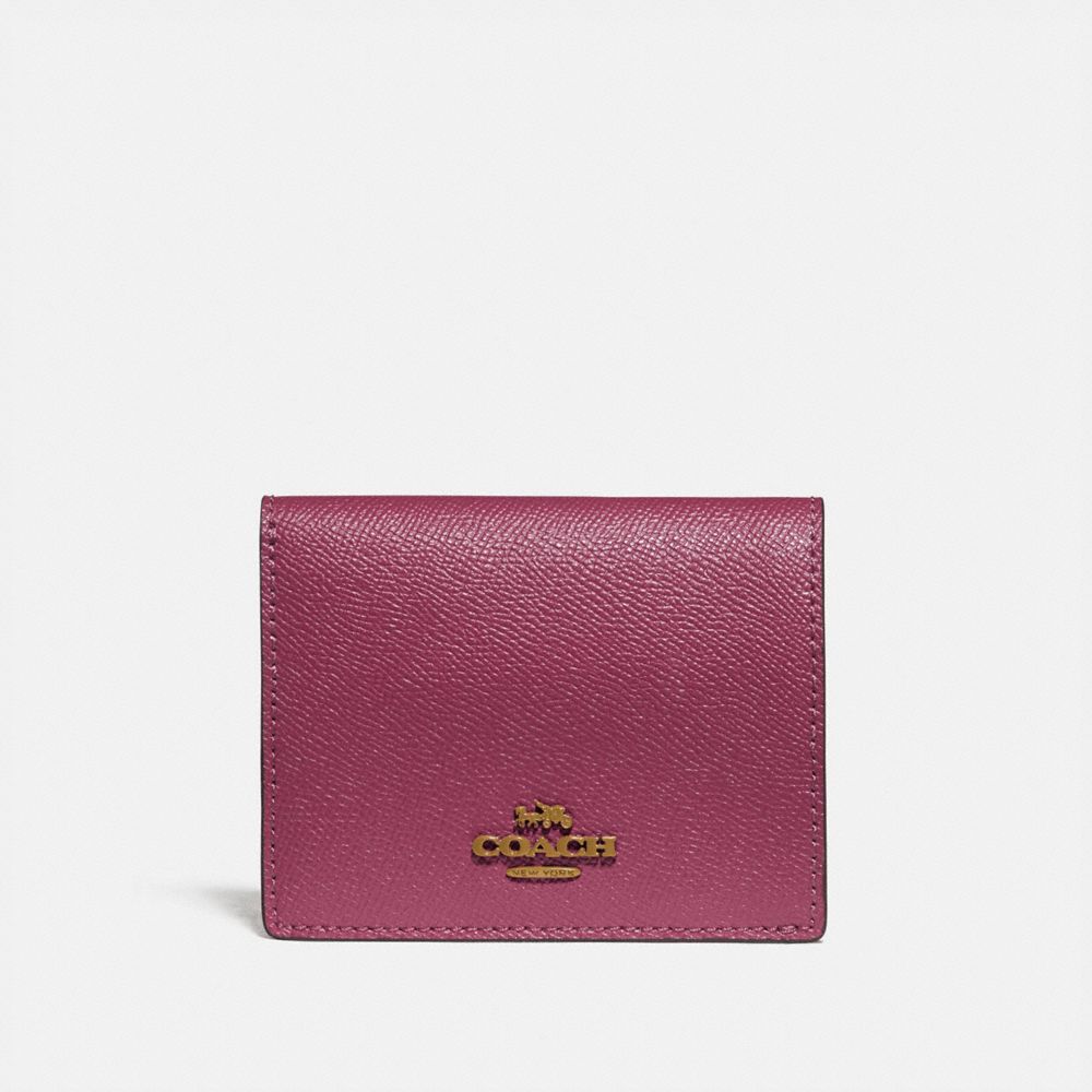 COACH 79427 SMALL SNAP WALLET BRASS/DUSTY PINK