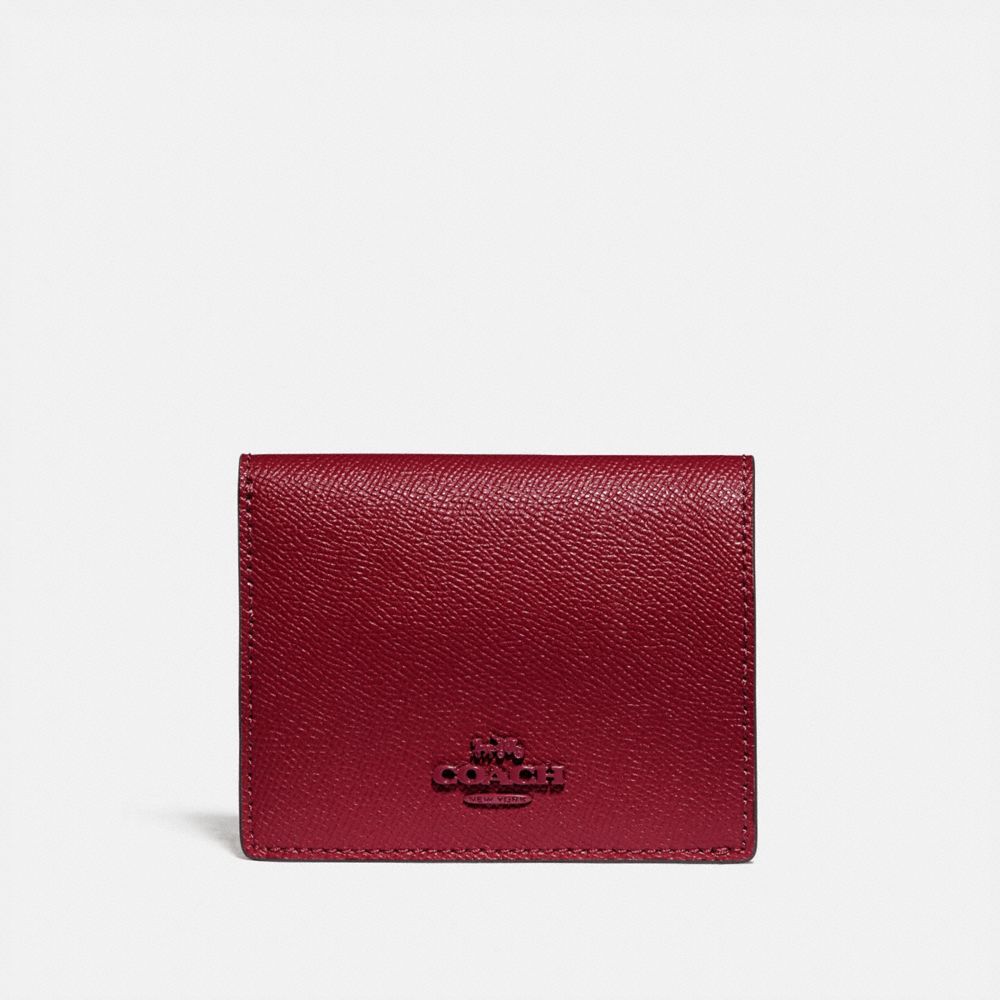 COACH SMALL SNAP WALLET - BRASS/DEEP RED - 79427