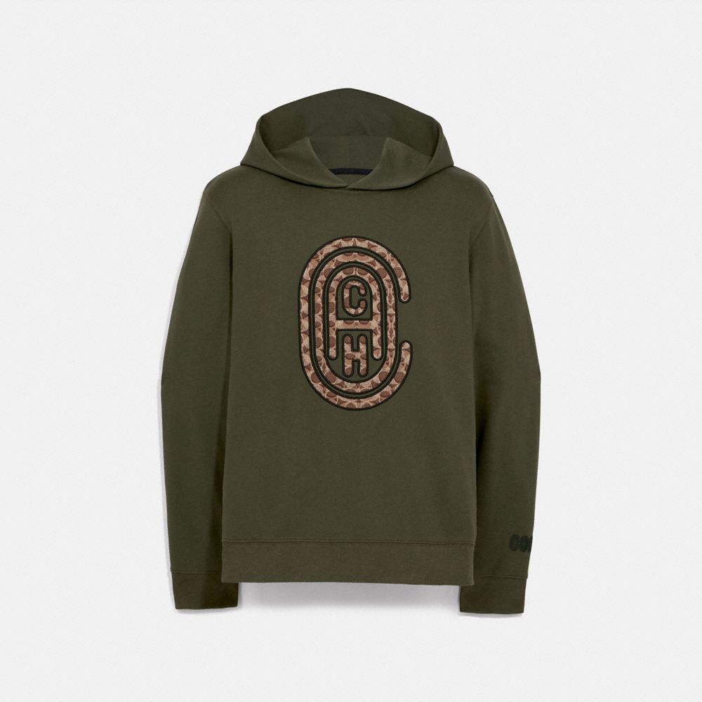 COACH 79510 COACH HOODIE OLIVE