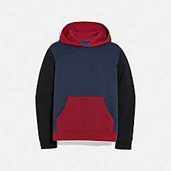 POP HORSE AND CARRIAGE HOODIE - NAVY/DARK CARDINAL - COACH 79512