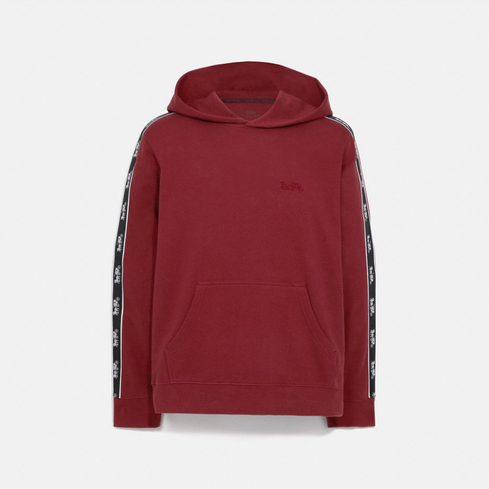 COACH HORSE AND CARRIAGE TAPE HOODIE - DARK CARDINAL - 79518