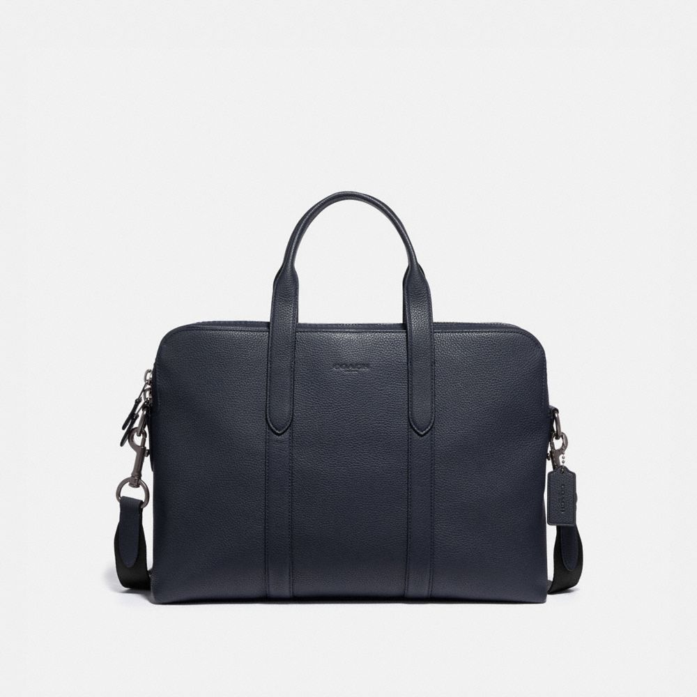 COACH Metropolitan Soft Brief - GUNMETAL/MIDNIGHT NAVY - 79544