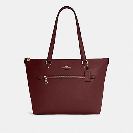 COACH 79608 Gallery Tote Gold/Black-Cherry