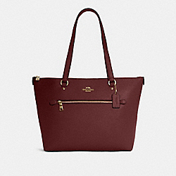 COACH 79608 Gallery Tote GOLD/BLACK CHERRY