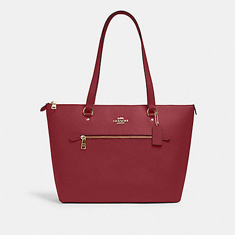 COACH Gallery Tote - GOLD/CHERRY - 79608