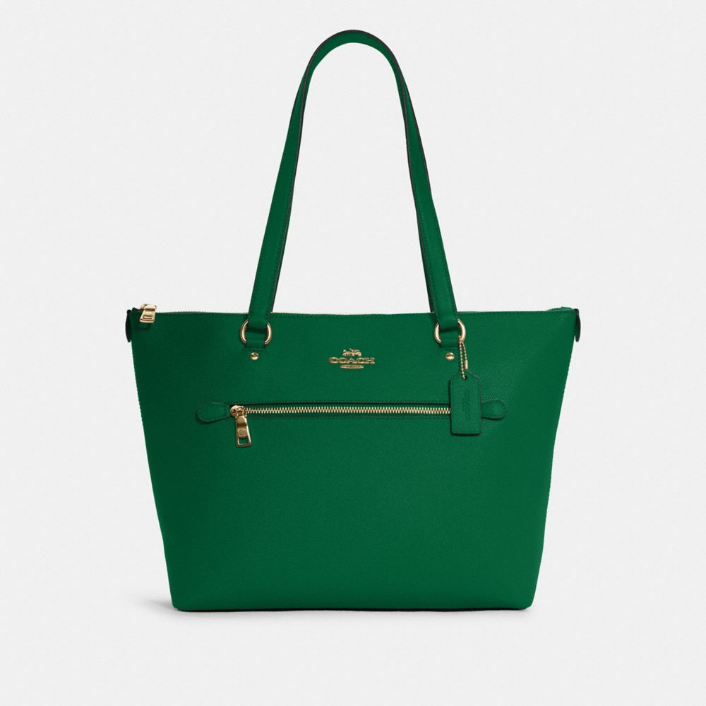 COACH 79608 Gallery Tote GOLD/GREEN