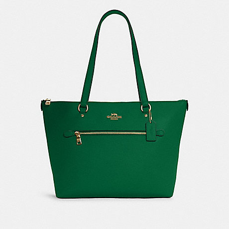COACH Gallery Tote - GOLD/GREEN - 79608