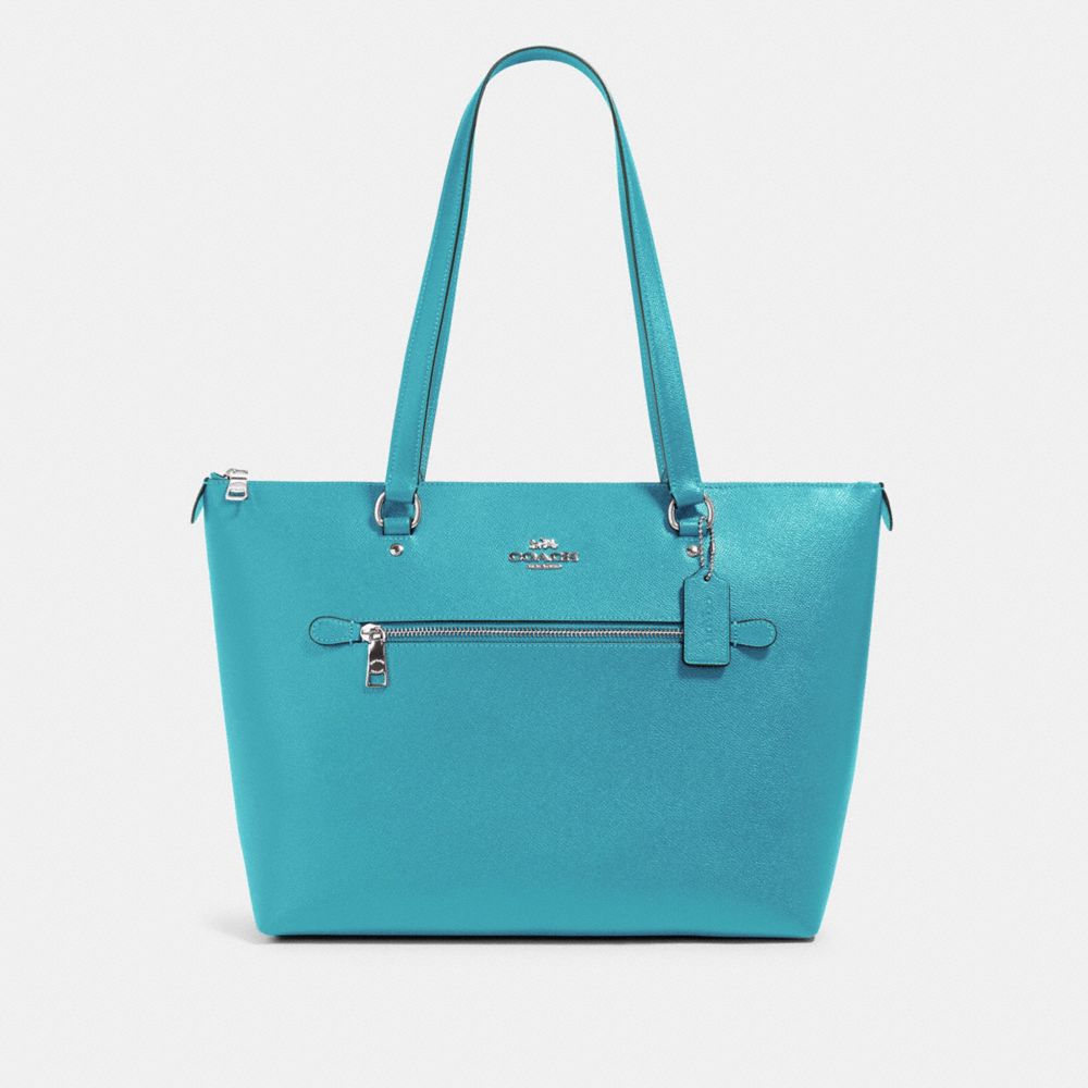 COACH GALLERY TOTE - SV/AQUA - 79608