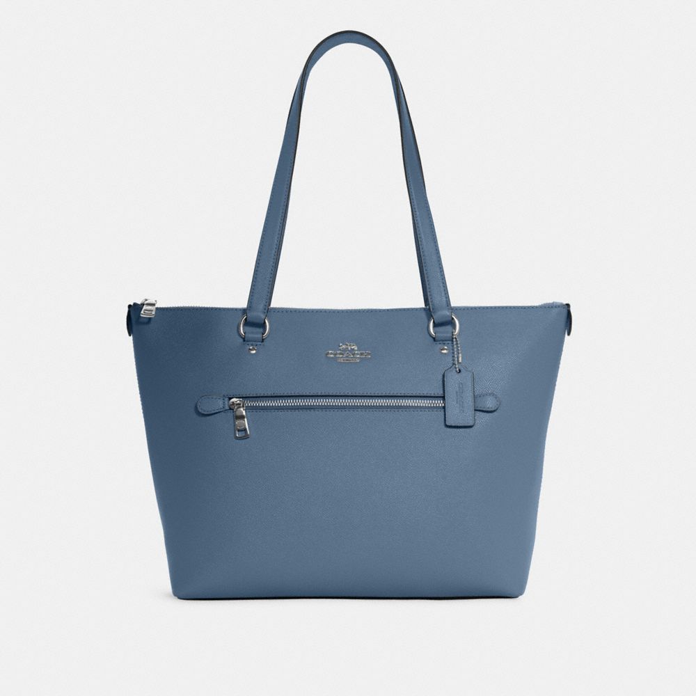 COACH 79608 Gallery Tote Silver/INDIGO