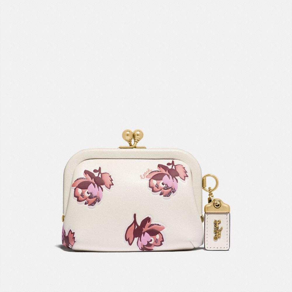 COACH®  Kisslock Coin Case With Apple Print