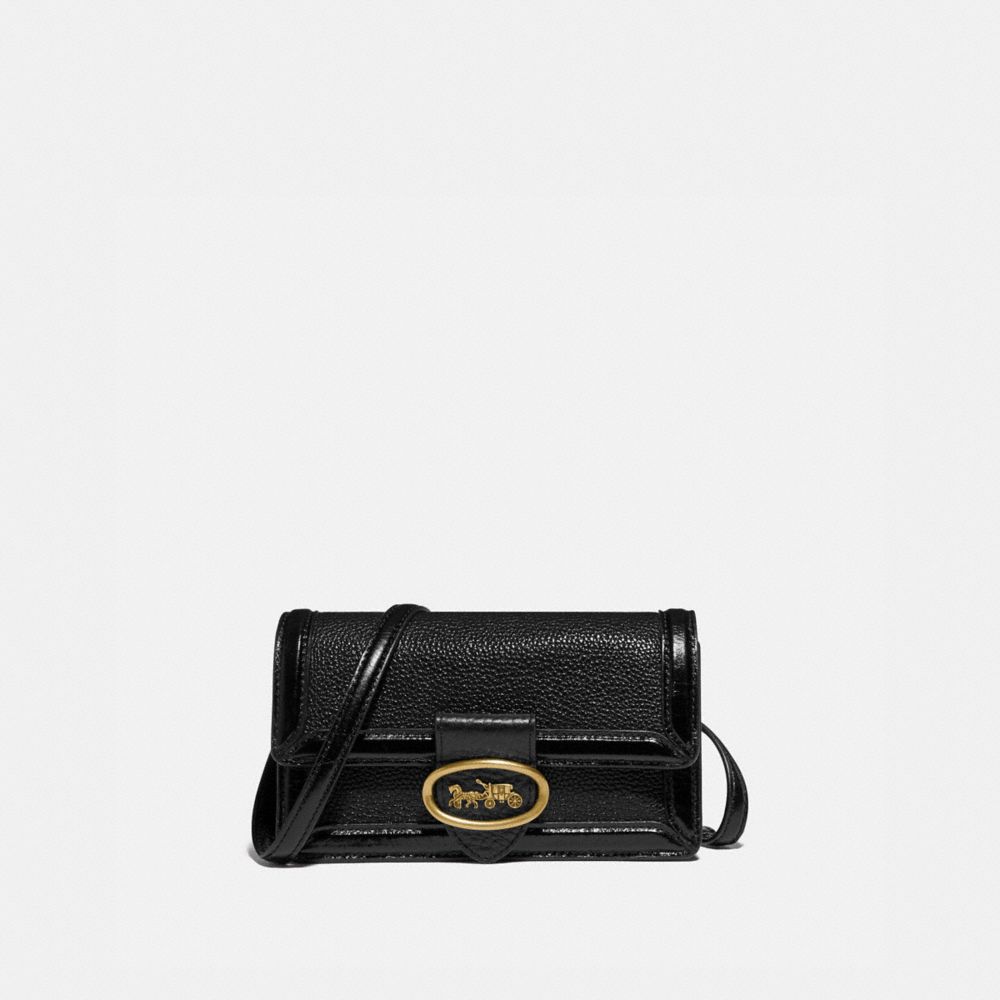 COACH 79668 Riley Convertible Belt Bag BRASS/BLACK/BLACK