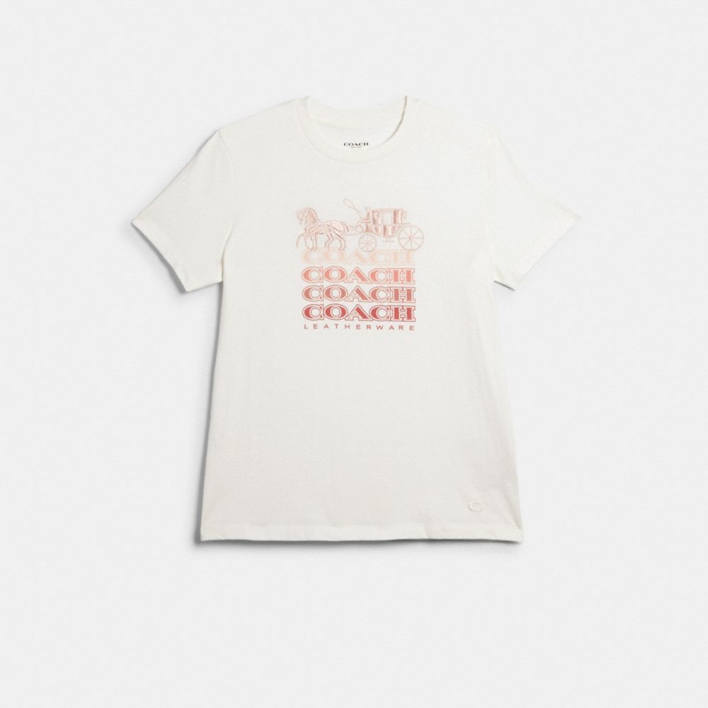 COACH COACH T-SHIRT - WHITE/PINK - 79700