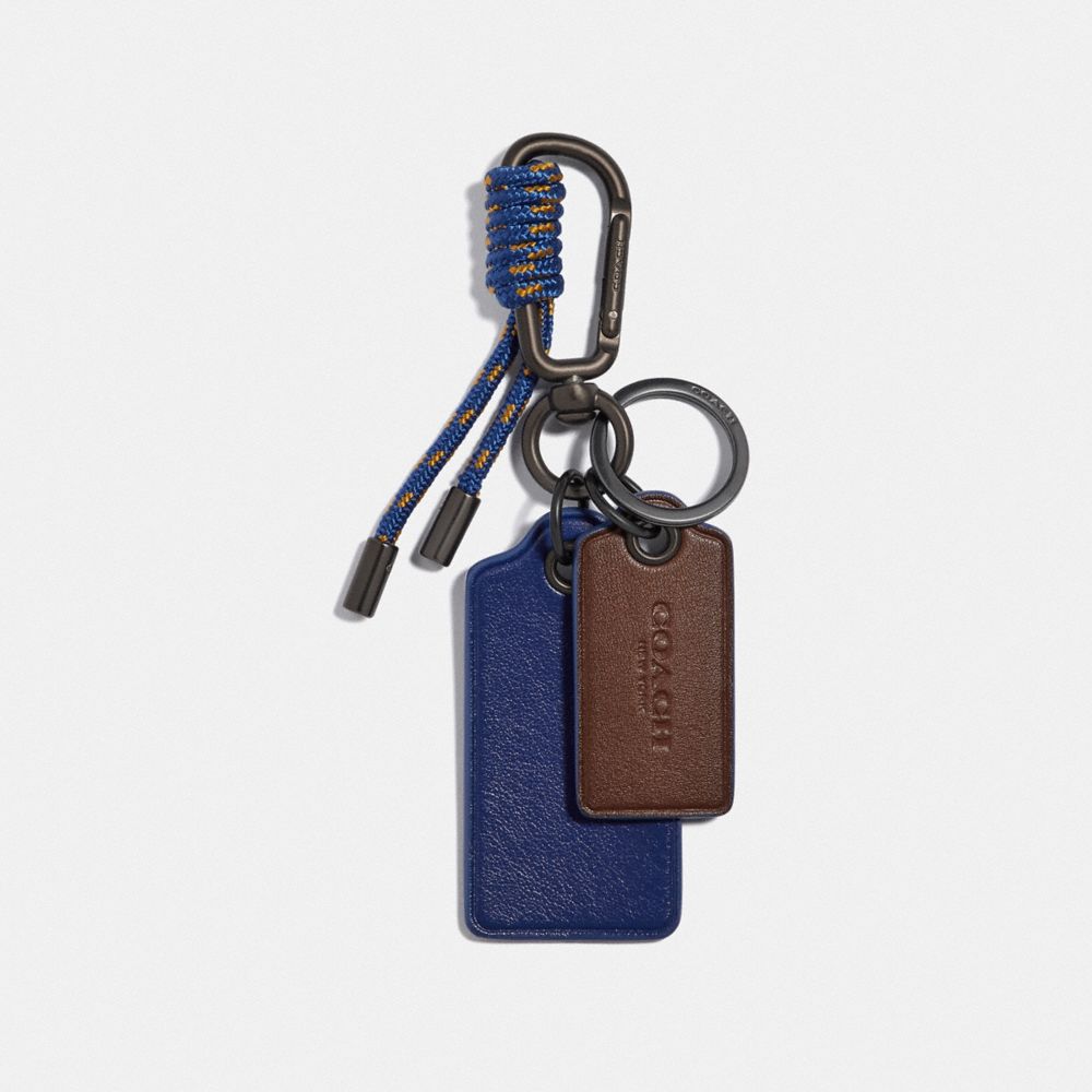 COACH 79728 Key Fob SADDLE/SPORT BLUE