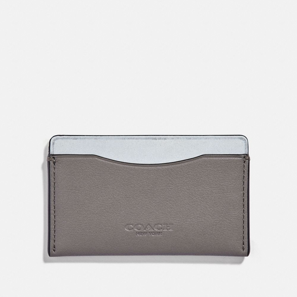 COACH SMALL CARD CASE - GREY/SILVER - 79738