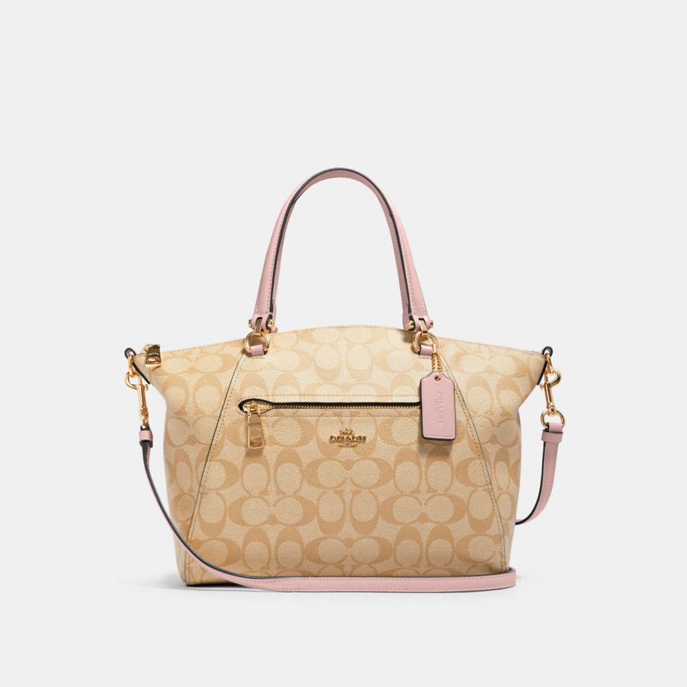 COACH 79998 PRAIRIE SATCHEL IN SIGNATURE CANVAS IM/LIGHT KHAKI BLOSSOM