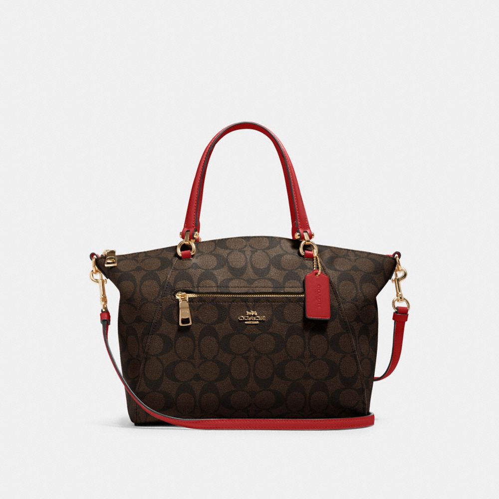 COACH 79998 Prairie Satchel In Signature Canvas IM/BROWN 1941 RED