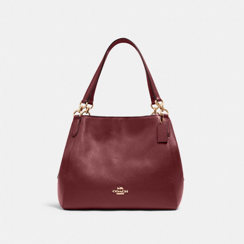 Coach hallie shoulder online bag rose