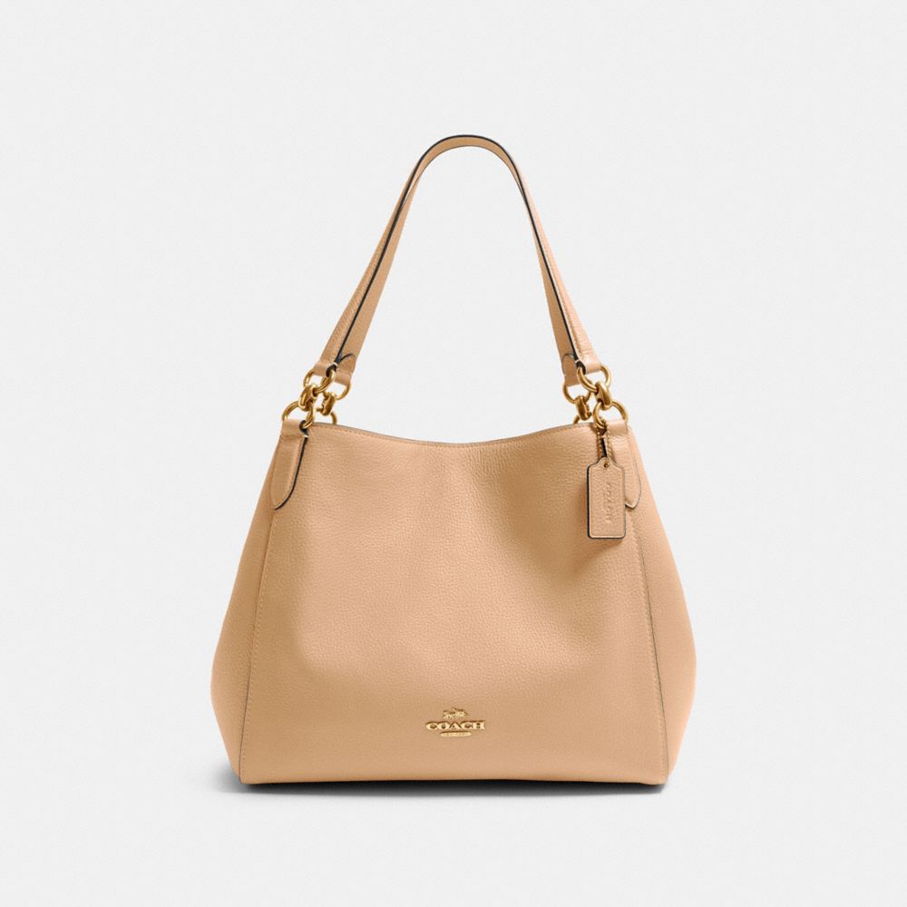 HALLIE SHOULDER BAG - IM/TAUPE - COACH 80268