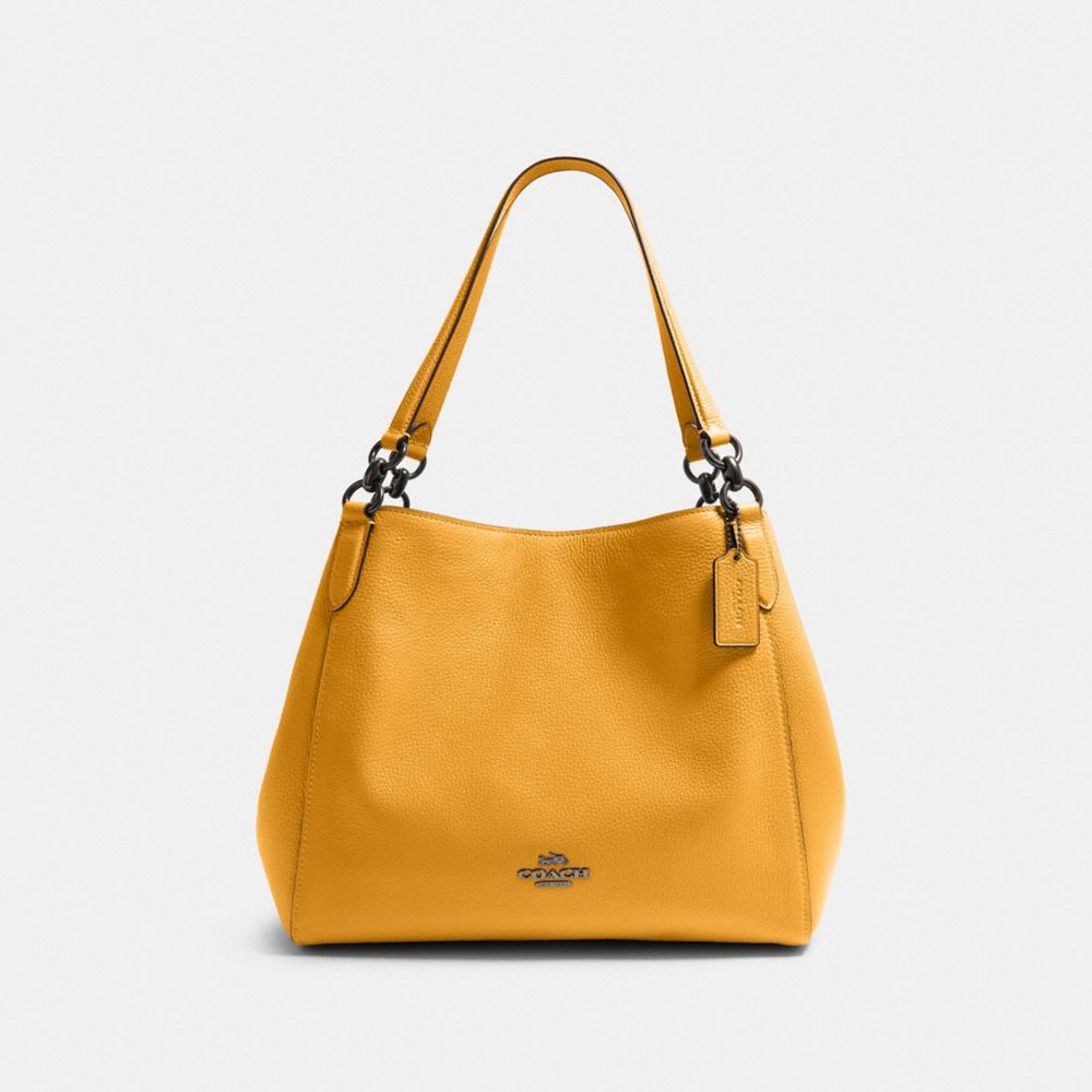 COACH 80268 HALLIE SHOULDER BAG QB/HONEY