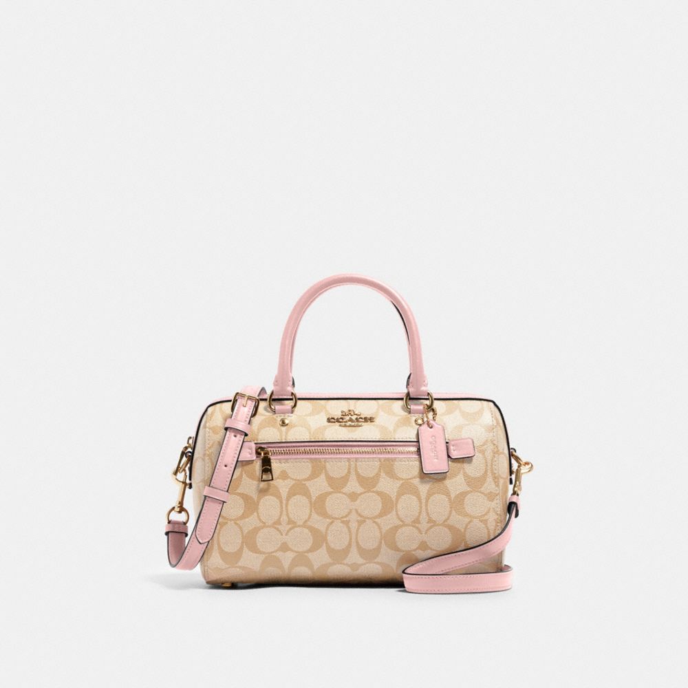 COACH 83607 - ROWAN SATCHEL IN SIGNATURE CANVAS IM/LIGHT KHAKI BLOSSOM