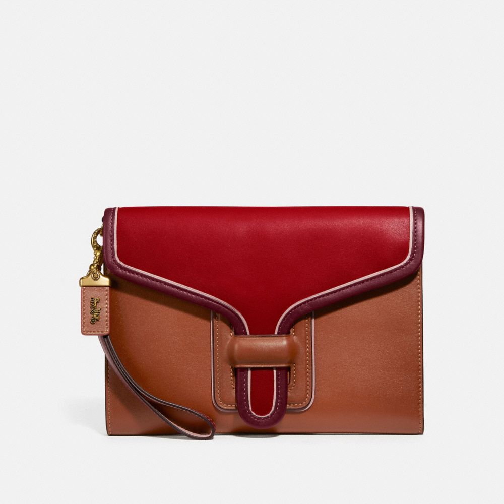 COURIER WRISTLET IN COLORBLOCK - B4/RED APPLE MULTI - COACH 837