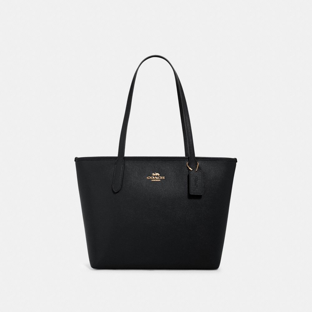 COACH 83857 - ZIP TOP TOTE - IM/BLACK | COACH HANDBAGS