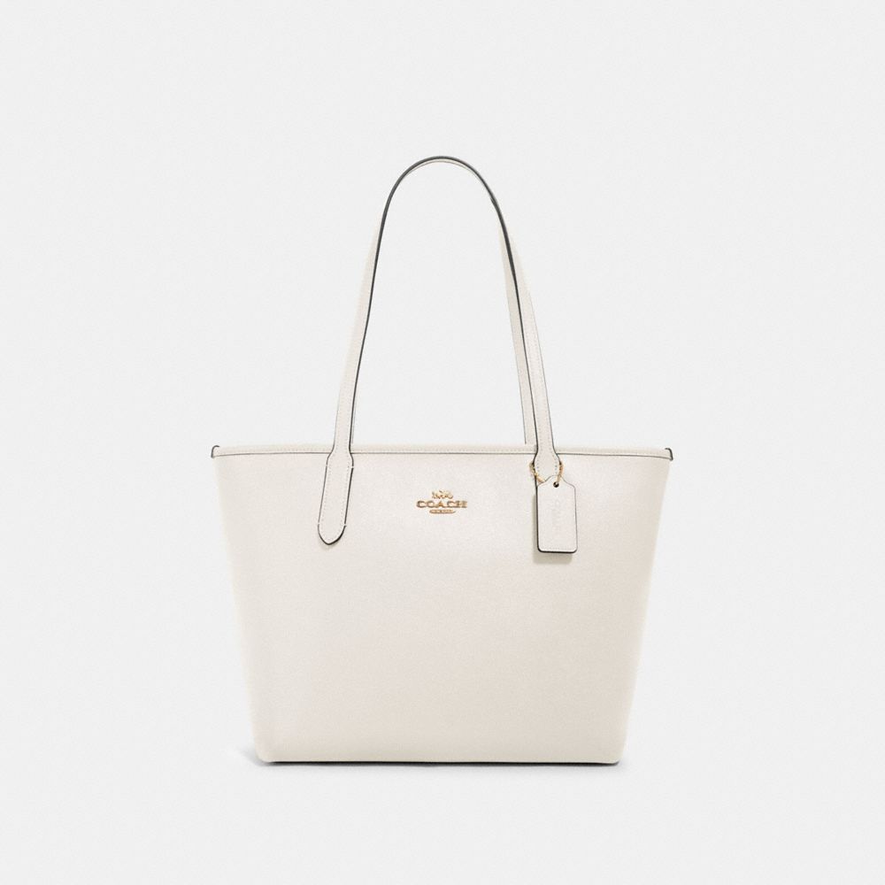 COACH 83857 Zip Top Tote IM/CHALK